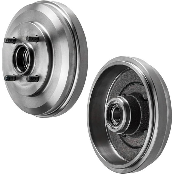 Detroit Axle - Rear Disc Brake Drums for Ford 09-11 Focus, Brake Drums 2009 2010 2011 Replacement