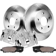 thumbnail image 1 of Detroit Axle - Rear Disc Brake Rotors Brake Pads Calipers with Bracket Replacement for Jeep Compass Patriot Chrysler 200 Sebring Dodge Avenger Mitsubishi Lancer, 1 of 8