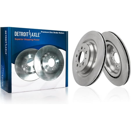 Detroit Axle - Rear Disc Brake Rotors for 2017-2022 Tesla Model 3 Replacement: 13.19" inch Rotors