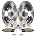 thumbnail image 1 of Detroit Axle - Rear Disc Rotor Brake Pads Calipers Replacement for Chrysler 200 Sebring Jeep Compass Patriot Dodge Avenger Caliber - 6pc Set, 1 of 8