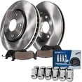 thumbnail image 1 of Detroit Axle - Rear Disc Rotors + Ceramic Brake Pads + 12pc Wheel Lug Nuts Replacement for 2012-2018 Ram 1500 5-Lug - 16pc Set, 1 of 7