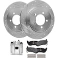 thumbnail image 1 of Detroit Axle - Rear Brake Kit for 2006-2010 Ford Explorer Mercury Mountaineer, Drilled & Slotted Disc Brake Rotors Ceramic Brake Pads Brake Caliper 2007 2008 2009 Replacement, 1 of 5