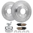 thumbnail image 1 of Detroit Axle - Rear Drilled Rotors Brake Pads Right Caliper Replacement for Ford Fusion Lincoln MKZ Zephyr Mazda 6 Mercury Milan, 1 of 6