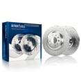 thumbnail image 1 of Detroit Axle - Rear Brake Rotors for 2014-2023 Jeep Cherokee, 2015 2016 2017 2018 2019 2020 2021 2022 Drilled and Slotted Brake Rotors: 12.60" Rotor, 1 of 7