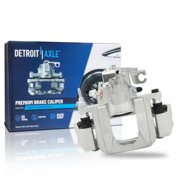 Detroit Axle - Rear Left Brake Caliper for 2011-2014 Ford Edge 2011-2015 Lincoln MKX Disc Brake Caliper w/Bracket 2012 2013 Replacement Driver Side Assembly