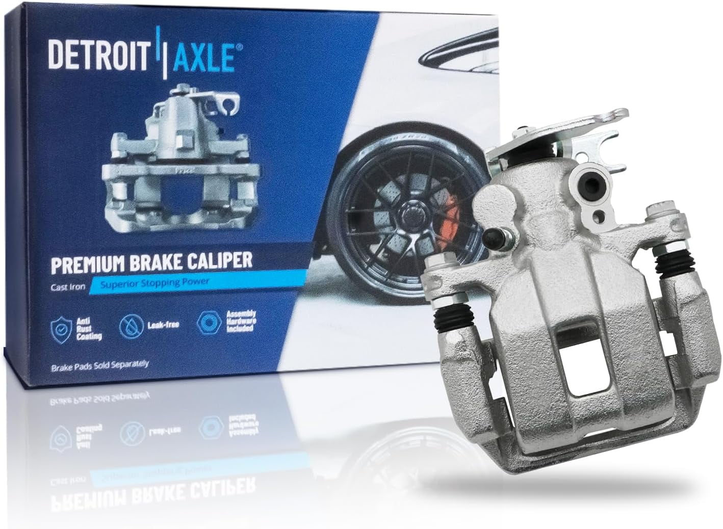Detroit Axle - Rear Left Brake Caliper for 2013 2014 2015 2016 2017 Honda Accord [Casting #10 CLP], Driver Side Disc Brake Caliper with Bracket Replacement