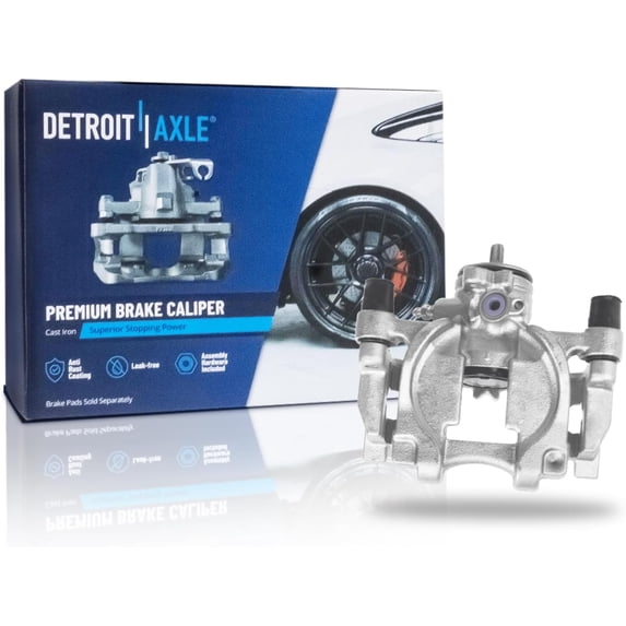 Detroit Axle - Rear Left Brake Caliper for 2013-2020 Ford Fusion Lincoln MKZ 2017-2020 Continental Disc Brake Caliper w/Bracket 2014 2015 2016 2017 2018 2019 Replacement Driver Side Assembly
