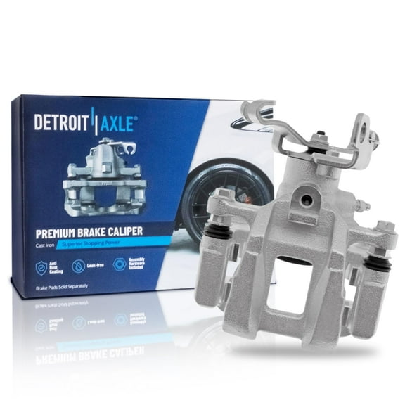 Detroit Axle - Rear Left Brake Caliper for 2016-2022 Chevy Malibu, Driver Side Disc Brake Caliper with Bracket Replacement