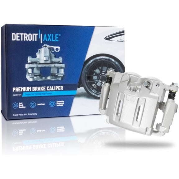Detroit Axle - Rear Left Brake Caliper for Ford 2005-2012 F-350 Super Duty 2011-2012 F-450 Super Duty, Driver Side Disc Brake Caliper with Bracket Replacement