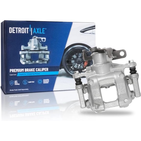 Detroit Axle - Rear Left Brake Caliper for Ford 2015-2019 Transit-150 Transit-250 Transit-350 HD, Driver Side Disc Brake Caliper with Bracket 2016 2017 2018 Replacement