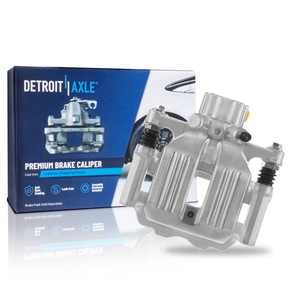 Detroit Axle - Rear Left Brake Caliper for 2005-2012 RL Disc Brake Caliper w/Bracket 2006 2007 2008 2009 2010 2011 Replacement Driver Side Assembly
