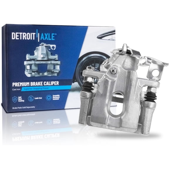 Detroit Axle - Rear Left Brake Caliper for 2008-2015 Scion xB Driver Side Disc Brake Caliper with Bracket 2009 2010 2011 2012 2013 2014 Replacement