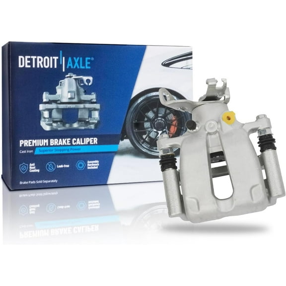 Detroit Axle - Rear Left Brake Caliper for 2014-2016 Chevrolet Malibu 2016 Malibu Limited, Driver Side Disc Brake Caliper with Bracket Replacement