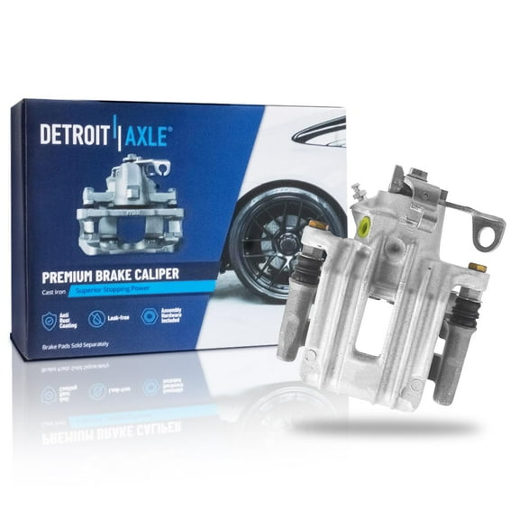 Detroit Axle - Rear Left Brake Caliper for Volkswagen Jetta City Audi TT Quattro, Driver Side Disc Brake Caliper with Bracket Assembly Replacement