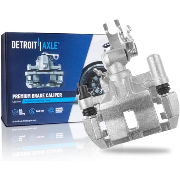 Detroit Axle - Rear Left Brake Calipers for 2001 2002 2003 Mazda Protege Protege5 [Casting #MO 80] Driver Side Disc Brake Calipers with Bracket Replacement