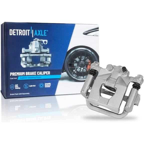 Detroit Axle - Rear Left Disc Brake Caliper Replacement for Escalade Silverado Sierra Suburban 1500 Tahoe Yukon Fits select: 2015-2018 CHEVROLET SILVERADO K1500 LT, 2014 CHEVROLET SILVERADO K1500