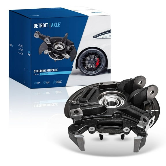 Detroit Axle - Rear Left Steering Knuckle for 2002-2005 Ford Explorer Mercury Mountaineer 2003 2004 Driver Side Steering Knuckle & Wheel Hub Bearing Replacement