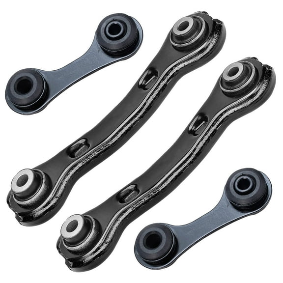 Detroit Axle - Rear Lower Forward Control Arms Kit for 2004-2012 Chevrolet Malibu 2005-2010 Pontiac G6 2007-2009 Saturn Aura 2 Lower Forward Control Arms 2 Stabilizer Sway Bar End Links Replacement