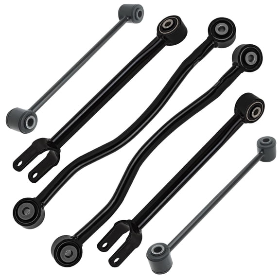 Detroit Axle - Rear 6pc Control Arms Kit for Dodge Charger Magnum Challenger Chrysler 300, 4 Lower Rearward & Forward Control Arms 2 Sway Bars Replacement