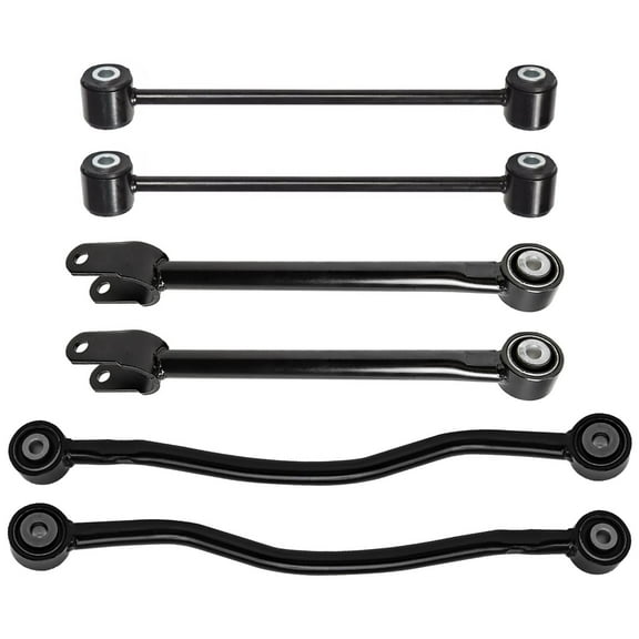 Detroit Axle - Rear Lower Forward & Rearward Control Arms + Sway Bars Replacement for Chrysler 300 Dodge Charger Magnum Challenger - 6pc Set