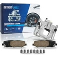 thumbnail image 1 of Detroit Axle - Rear Passenger Side Disc Brake Caliper Ceramic Brake Pads Replacement for Jeep Wrangler JK Liberty Dodge Nitro - 3pc Set, 1 of 4