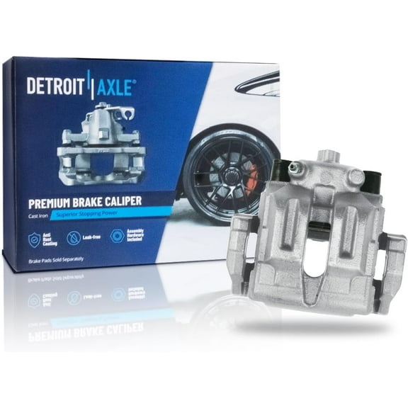 Detroit Axle - Rear Passenger Side Disc Brake Caliper w/Bracket Replacement for BMW 323i 325i 325xi 328i xDrive 328xi X1