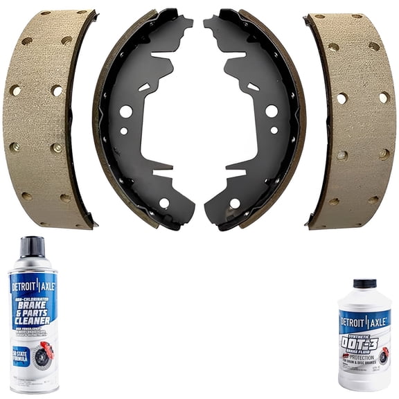 Detroit Axle - Rear Brake Shoes for Chrysler Town & Country Plymouth Grand Voyager Dodge Caravan, Semi-metallic Brake Shoes Replacement