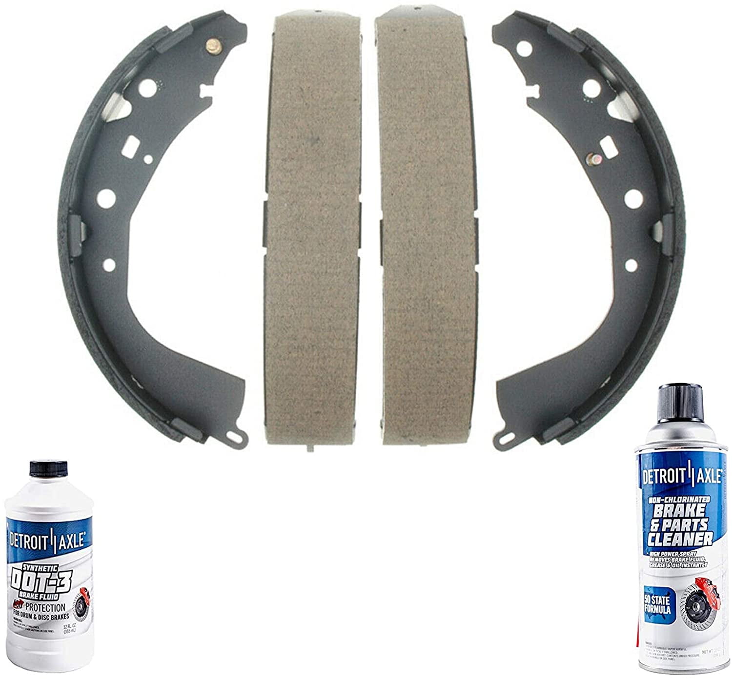 Toyota Tacoma Drum Brake Replacement Cost Detroit Axle - Rear Premium Semi-metallic Brake Shoes w/Brake Fluid Kit