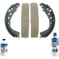 thumbnail image 1 of Detroit Axle - Rear Premium Semi-metallic Brake Shoes w/Brake Fluid Kit Replacement for Toyota 4Runner Toyota Tacoma Toyota Tundra (Models w/Rear Drum Brakes), 1 of 2