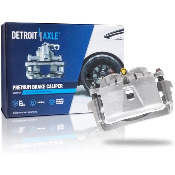 Detroit Axle - Rear Right Brake Caliper for Chevrolet GMC Silverado Sierra 3500 HD Sierra 3500 Classic, Passenger Side Disc Brake Caliper with Bracket Replacement