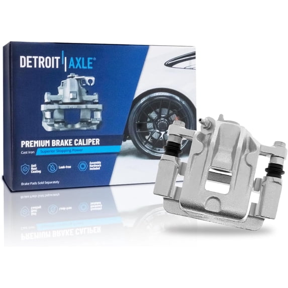 Detroit Axle - Rear Right Brake Caliper for Hyundai 2001-2006 Santa Fe, 2002 2003 2004 2005 Brake Caliper with Bracket Assembly Replacement Disc Brake Caliper