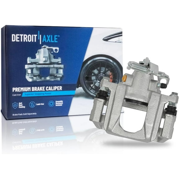 Detroit Axle - Rear Right Brake Caliper for Volkswagen Routan Chrysler Town & Country Dodge Grand Caravan Ram C/V, Passenger Side Brake Caliper with Bracket Replacement
