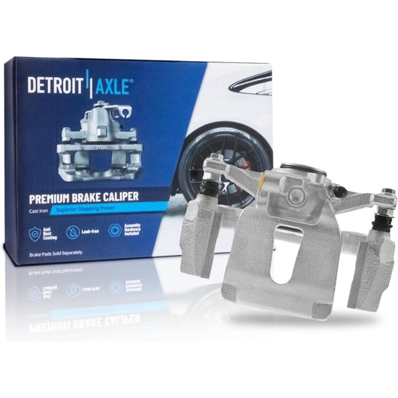 Detroit Axle - Rear Right Brake Caliper for Ford 2015 2016 2017 F-150, Passenger Side Disc Brake Caliper with Bracket Replacement
