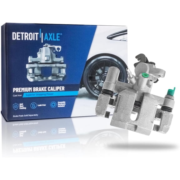 Detroit Axle - Rear Right Brake Caliper for Ford Escort Mazda Protege Mercury Tracer, Passenger Side Disc Brake Caliper with Bracket Replacement