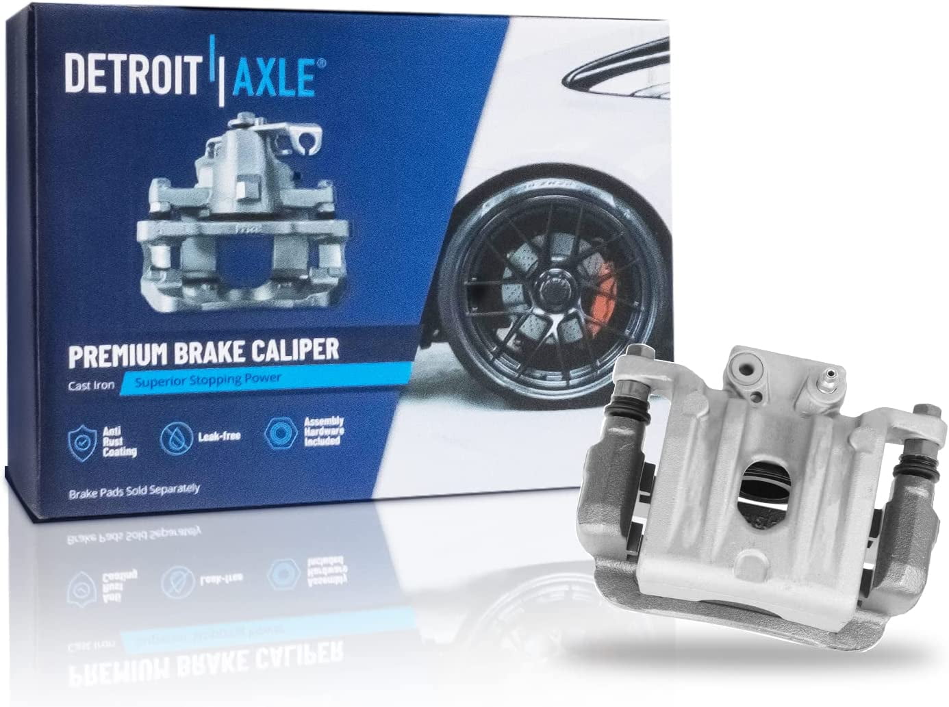 Detroit Axle - Rear Right Brake Caliper w/Bracket Replacement for 2010-2012 Hyundai Santa Fe, 2011-2013 Kia Sorento