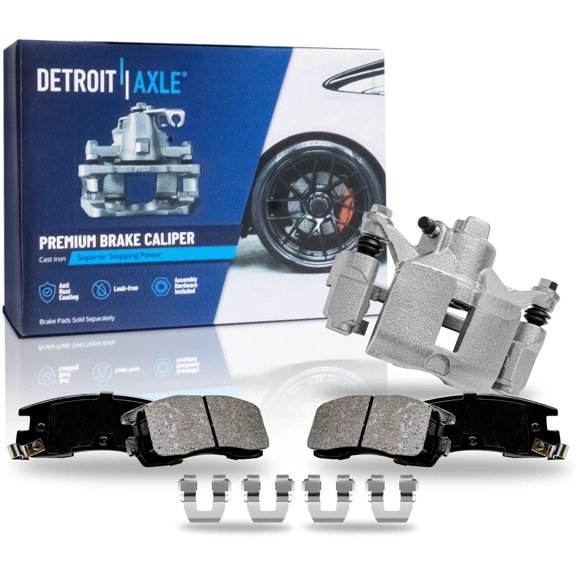 Detroit Axle - Rear Right Disc Brake Caliper Ceramic Brake Pads Replacement for Impala LaCrosse Regal Century Intrigue Grand Prix - 3pc Set