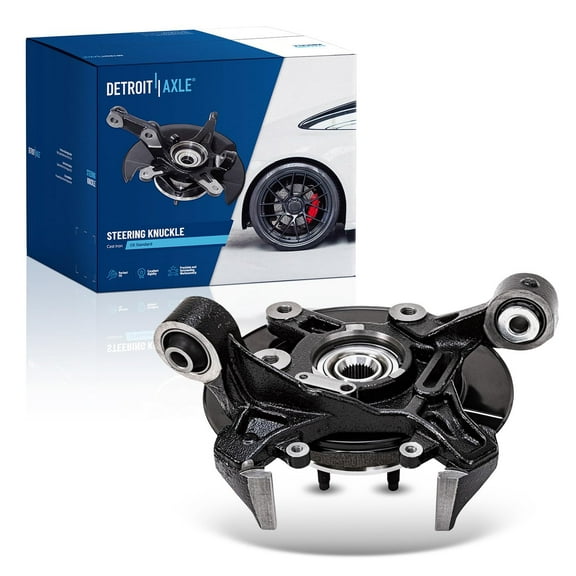 Detroit Axle - Rear Right Steering Knuckle for 06-10 Ford Explorer Mercury Mountaineer, 07-10 Explorer Sport Trac, Steering Knuckle & Wheel Hub Bearing 2006 2007 2008 2009 2010 Replacement