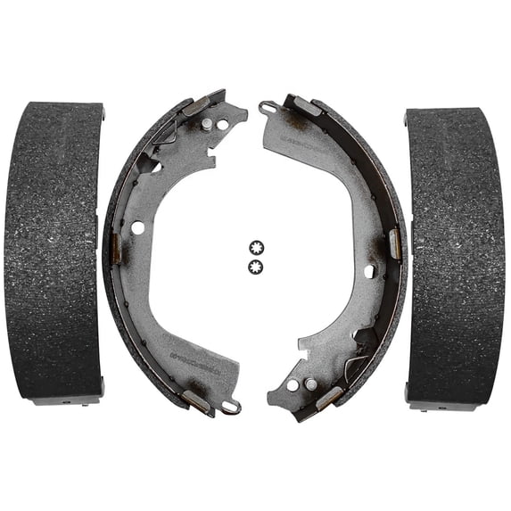 Detroit Axle - Rear Semi-metallic Brake Shoes Replacement for 2008 2009 2010 2011 2012 2013 Chevy Silverado 1500 GMC Sierra 1500