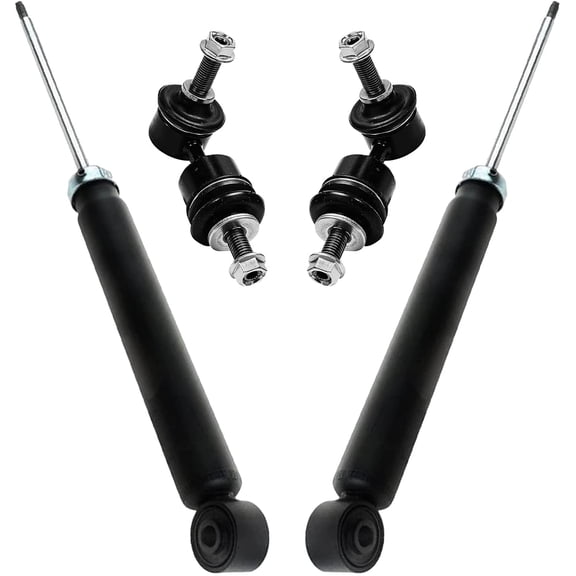 Detroit Axle - Rear Shock Absorber Assembly w/Sway Bar Links Replacement for 2006 - 2013 Volvo C70 - 4pc Set