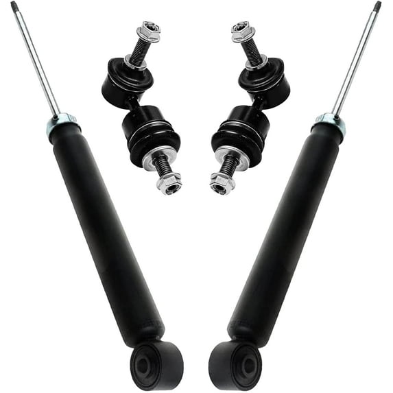 Detroit Axle - Rear Shock Absorber Assembly w/Sway Bar Links Replacement for 2006 - 2013 Volvo C70 - 4pc Set