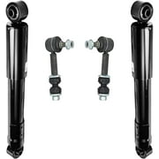 Detroit Axle - Rear Shock Absorbers for 2006-2018 Toyota RAV4 2007 2008 2009 2010 2011 2012 2013 2014 2015 2016 2017, 2 Shocks, 2 Rear Sway Bar Links Replacement