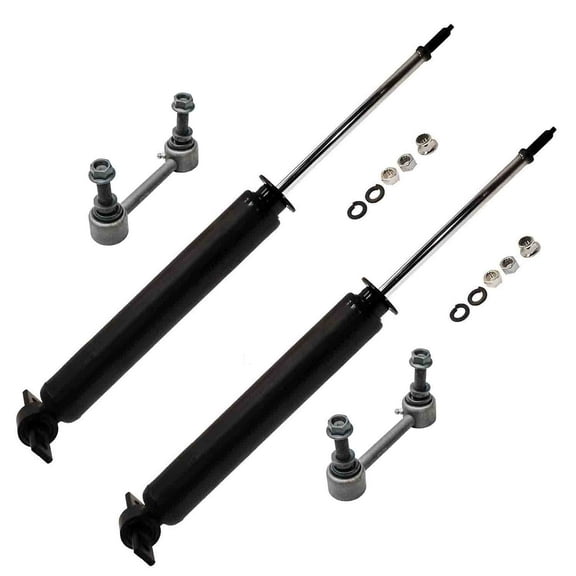 Detroit Axle - Rear Shock Absorbers + Sway Bars Kit Replacement for 2013 2014 2015 2016 2017 2018 Ford Fusion - 4pc Set