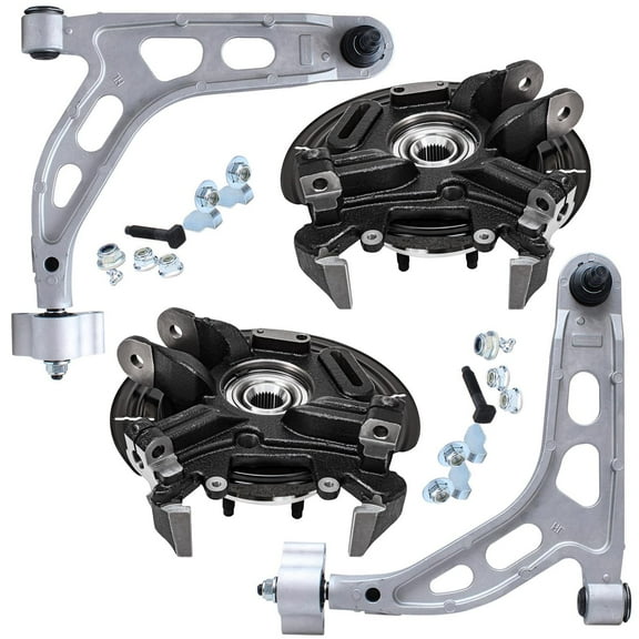 Detroit Axle - Rear Steering Knuckles w/ Hubs + Upper Control Arms w/ Ball Joints Replacement for 2002-2005 Ford Explorer Mercury Mountaineer