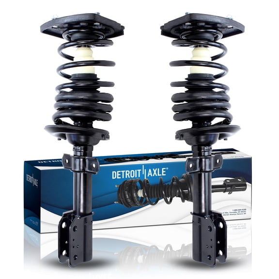 Detroit Axle - Rear Struts for 00-13 Chevy Impala 00-07 Monte Carlo 05-09 Buick Allure LaCrosse 04-08 Grand Prix [16" inch Wheel] Complete 2 Struts with Coil Spring Replacement