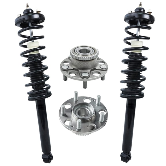 Detroit Axle - Rear Struts Assembly + Wheel Hub Bearings Replacement for 2004-2008 Acura TL 2003-2007 Honda Accord (Gas Models, No Hybrid) - 4pc Set