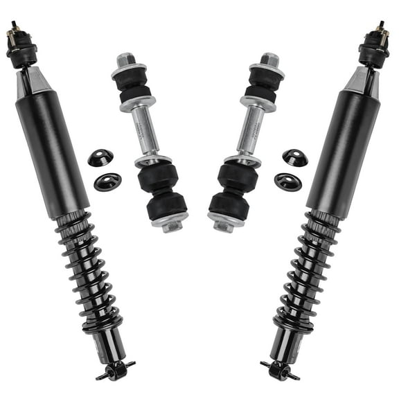 Detroit Axle - Rear Struts Kit for Buick LeSabre Lucerne Park Avenue Riviera Cadillac DTS DeVille Seville Pontiac Bonneville Aurora 2 Suspension Struts w/Coil Spring 2 Sway Bars Replacement