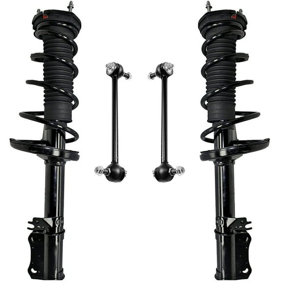 Detroit Axle - Rear Struts Sway Bars for 2002-2003 Toyota Camry Lexus ES300 Complete 2 Struts w/Coil Spring 2 Rear Sway Bar Links Replacement Quick Install Ready Struts Assembly