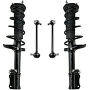 Detroit Axle - Rear Struts Sway Bars for 2002-2003 Toyota Camry Lexus ES300 Complete 2 Struts w/Coil Spring 2 Rear Sway Bar Links Replacement Quick Install Ready Struts Assembly