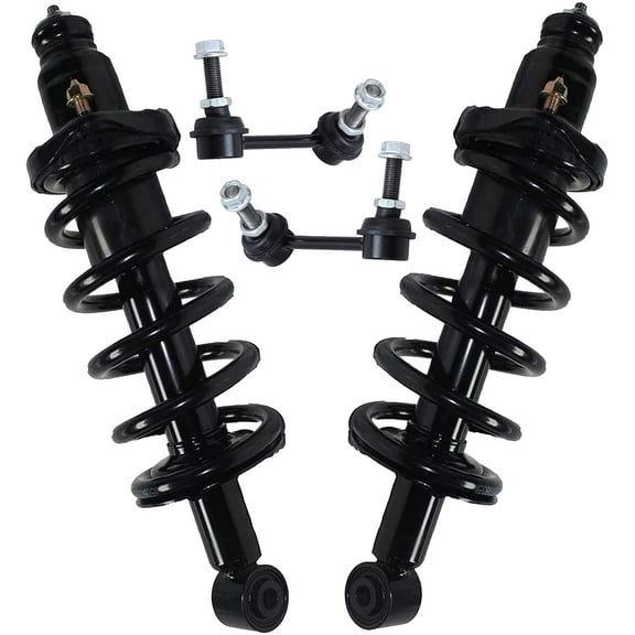 Detroit Axle - Rear Struts Sway Bars for 2002-2006 Honda CR-V Complete 2 Struts w/Coil Spring 2 Rear Sway Bar Links 2003 2004 2005 Replacement Quick Install Ready Struts Assembly
