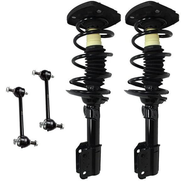 Detroit Axle - Rear Struts Sway Bars for Chevy Impala Pontiac Grand Prix Buick LaCrosse Monte Carlo [17" Wheel] Complete 2 Struts w/Coil Spring 2 Sway Bars Replacement